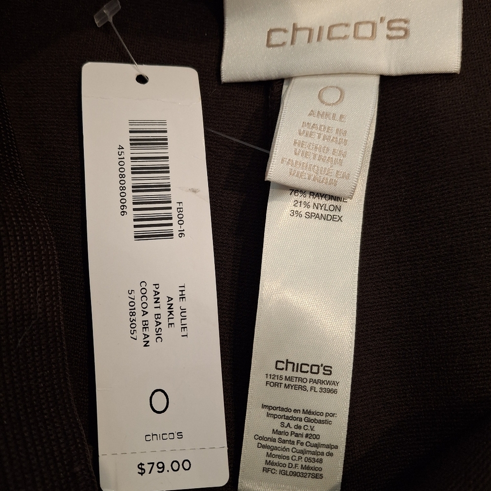 Chico's The Juliet Ankle Pant Basic Cocoa Bean - Picture 8 of 12